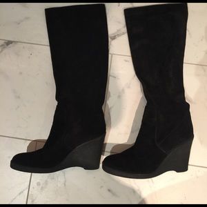 Calvin Klein black suede boots