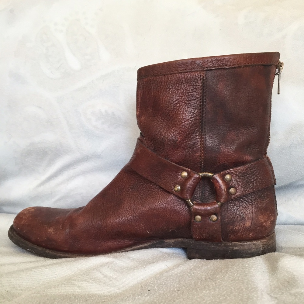 Frye boots --- Phillips Harness style.