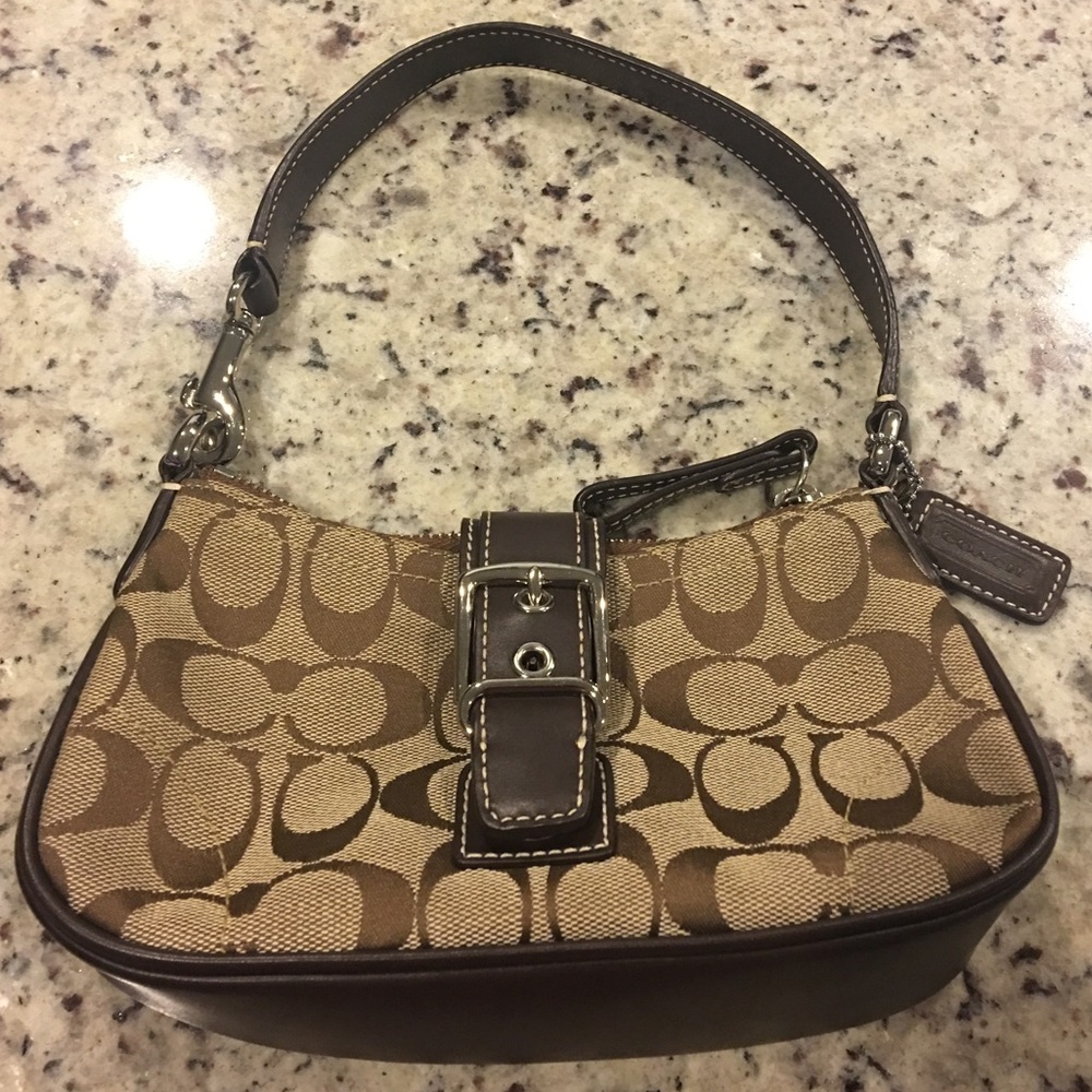 Authentic Signature Brown/Tan Small Coach Purse