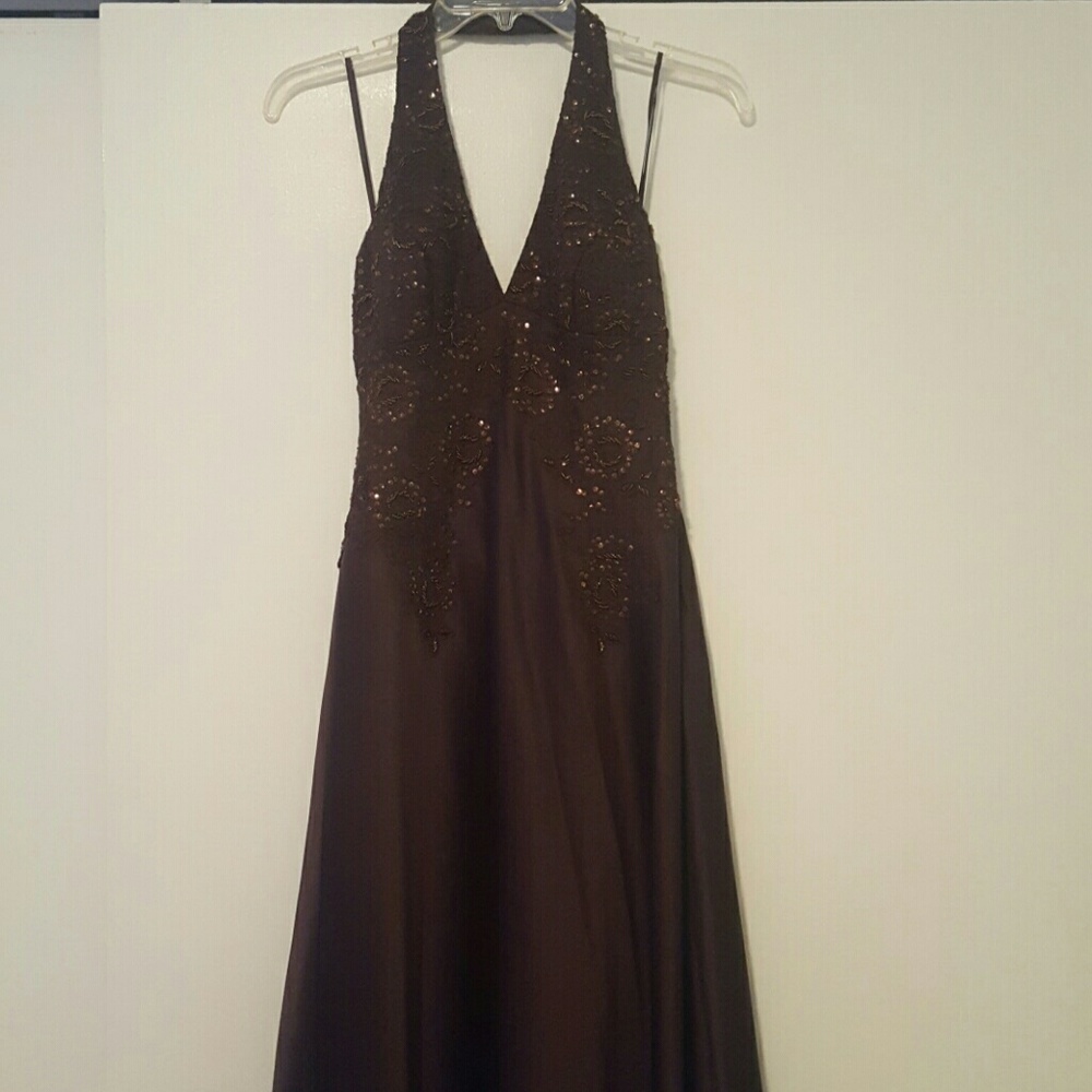 Beautiful chocolate brown evening gown
