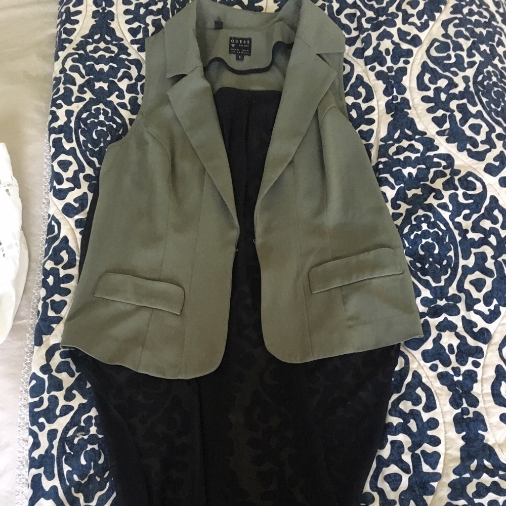 Guess Olive & Black Vest