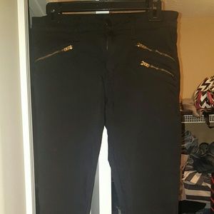 Level 99 Coated Black Skinnies
