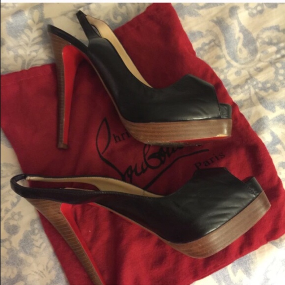 Christian Louboutin size 38 lady peep sling back