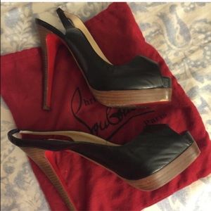 Christian Louboutin size 38 lady peep sling back