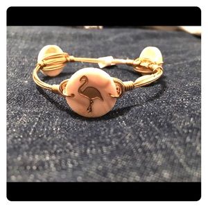 Flamingo bourbon and bow tie bracelet