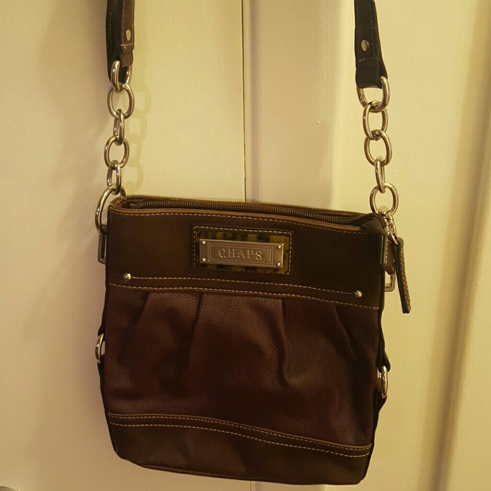 Chaps burgundy cross body bag