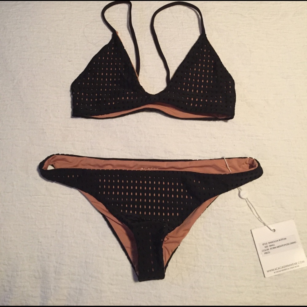Acacia swimwear waikoloa mesh bottoms small