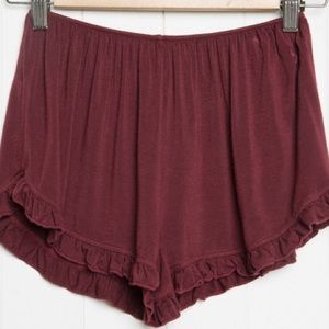 Burgundy brandy Melville vodi shorts