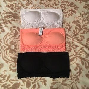 Aerie lace accent padded bandeau bundle