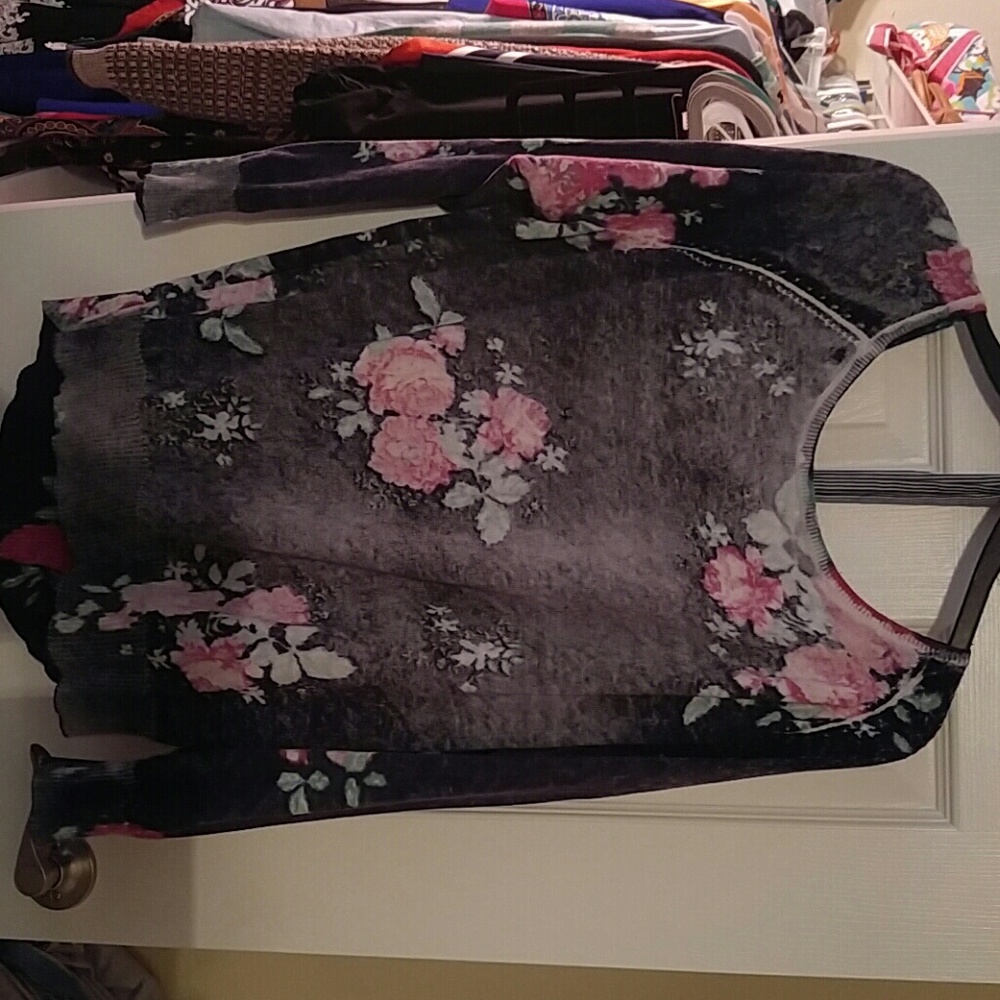 Torrid fade wash floral sweater