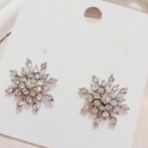 ✨Crystal snow flake [statement studs]✨