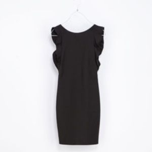 Zara shift mini dress with ruffles new with tags