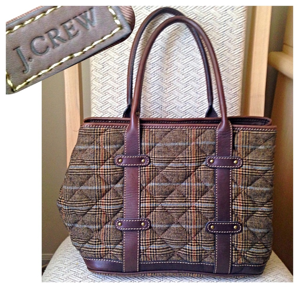 J. Crew Wool & Leather Bag