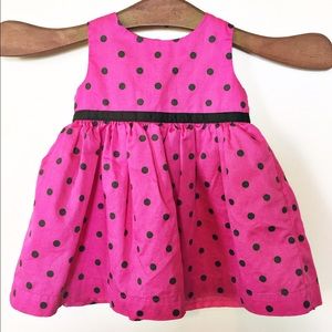 Carter's Pink w/ brown polka dots dress w/bloomers