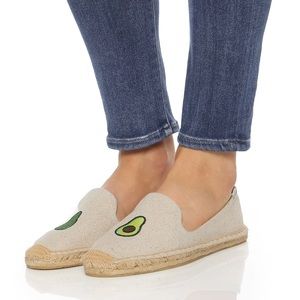 Soludos Avocado Smoking Slipper Espadrille Flats