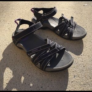Grey black and Purple Teva outdoor shoes