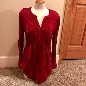 Red/burgundy maternity top