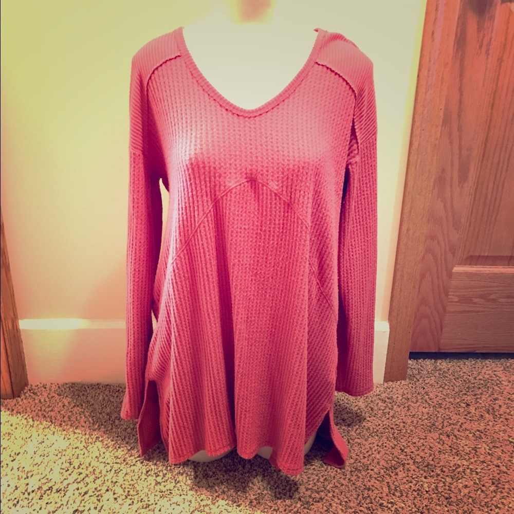 Pink maternity sweater