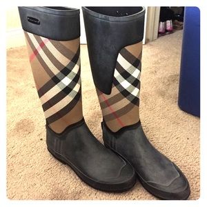 Burberry rain boots