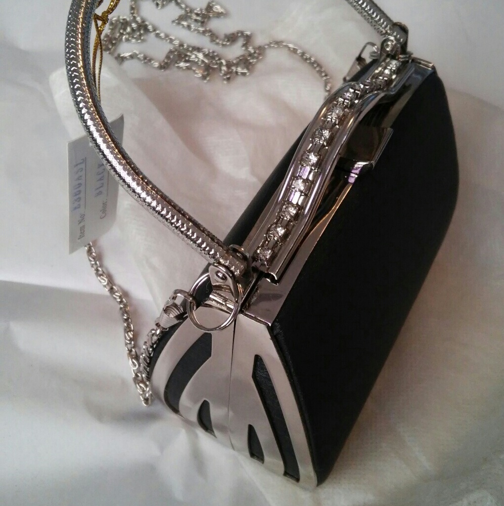 Black evening clutch