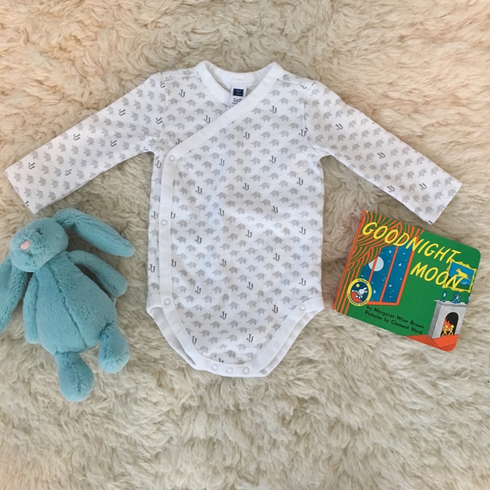 NWOT Janie and Jack elephant sleeper onsie