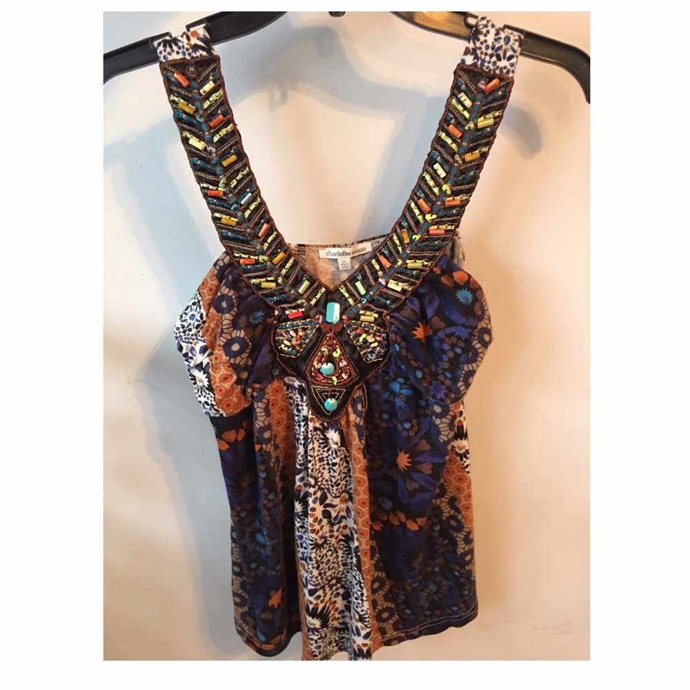 Beaded Boho Top