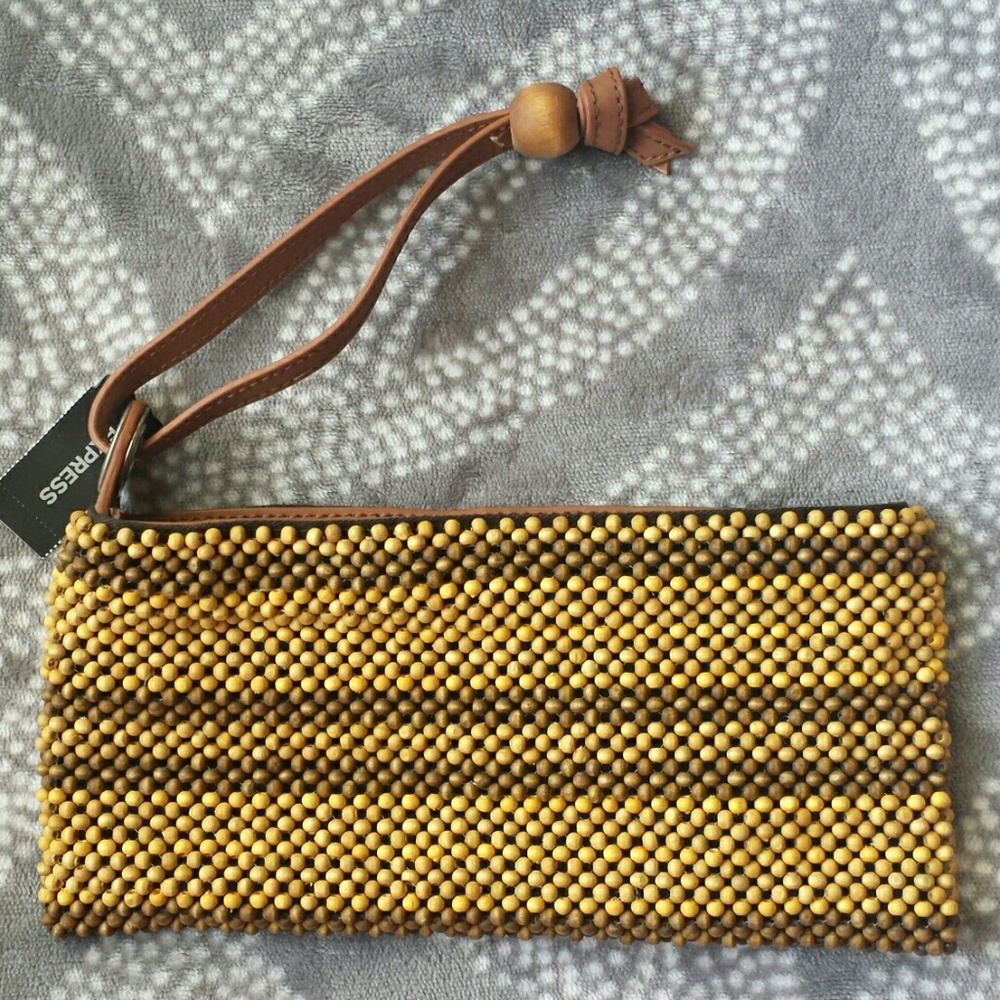 Wooden Beaded Clutch