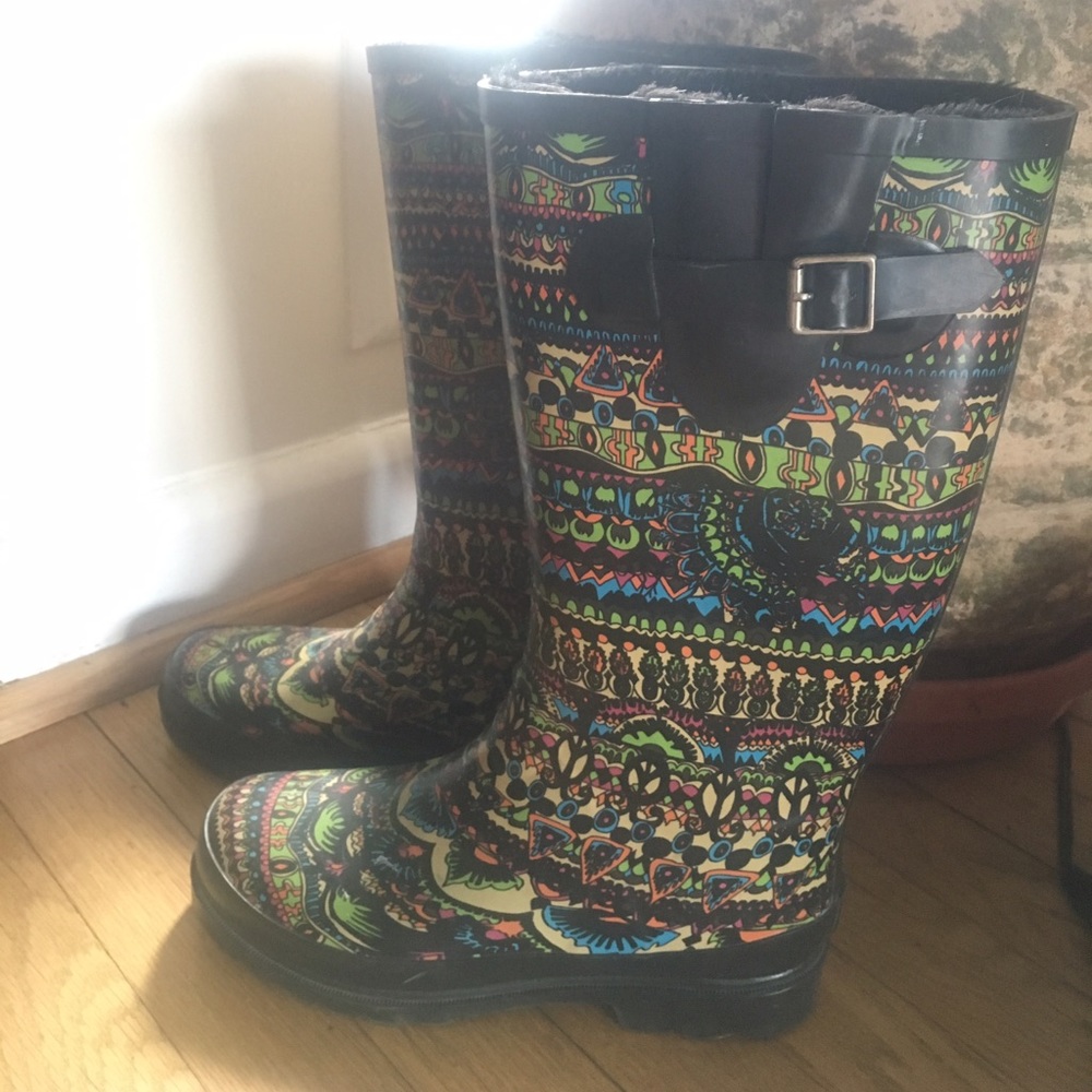 Hippie rain boots, size 7