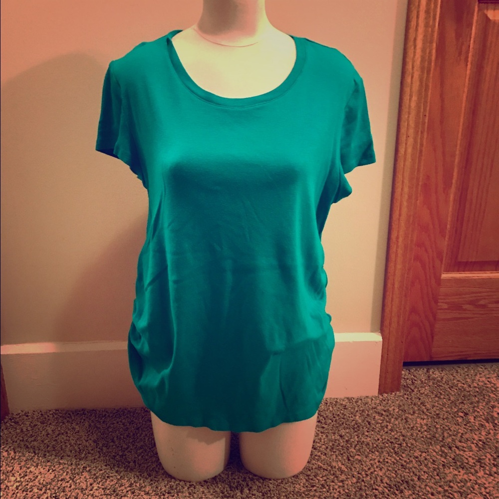Teal maternity top