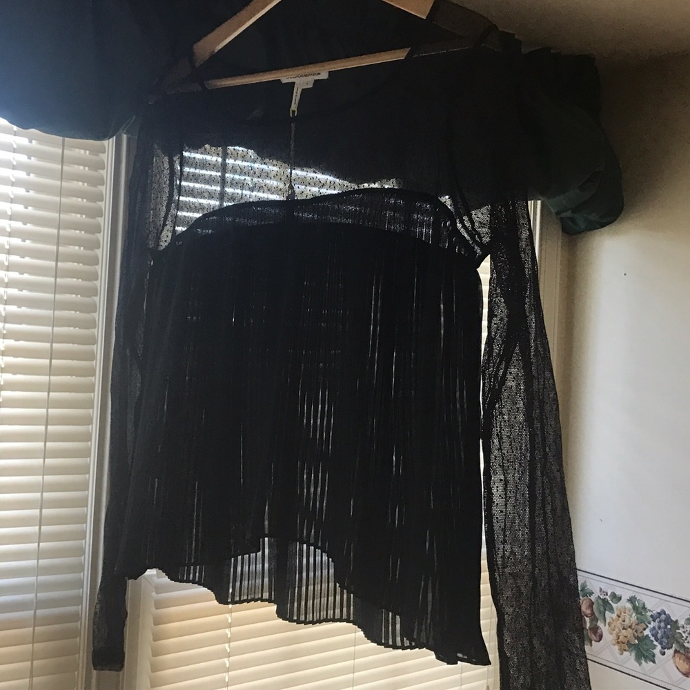 Black chiffon BCBGeneration top (SZ L)
