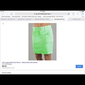 Jofit Golf Skort in Grass Green.  Size 14.