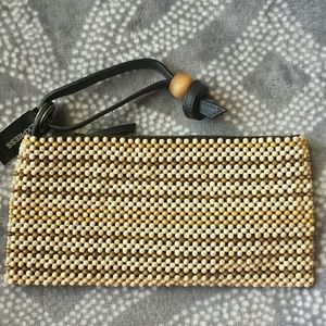 Wooden Beaded Clutch