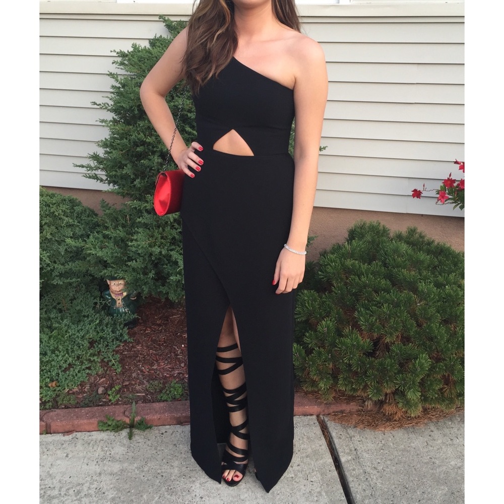 Black Kauri One Shoulder BCBG Dress