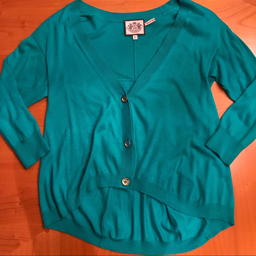 Juicy Couture blue/green cardigan