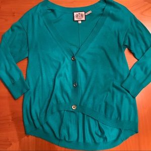 Juicy Couture blue/green cardigan