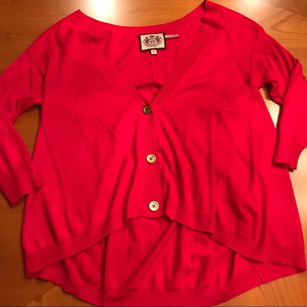 Juicy Couture hot pink cardigan