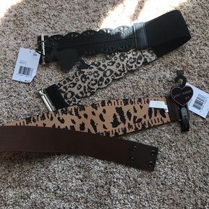 Two Betsey Johnson belts