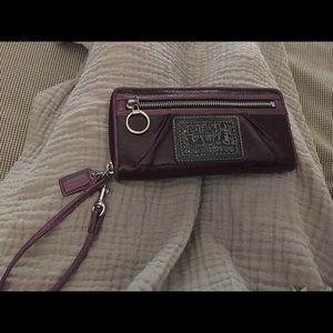 Coach Poppy wallet in plum