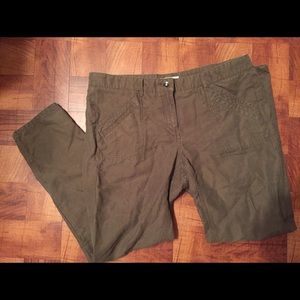Army green loft skinny chinos