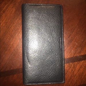 Men's coach bi-fold checkbook wallet