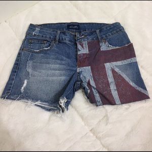 Delia's Union Jack Denim Shorts