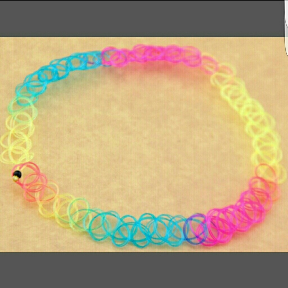 Rainbow Tattoo Choker