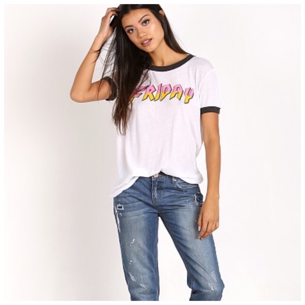 Wildfox® Heavy Metal Friday Vintage Ringer Tee