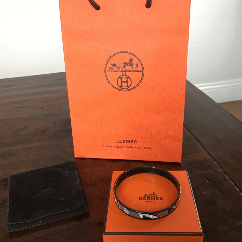Hermes Enamel Printed bracelet