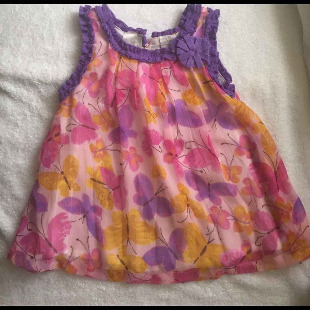 Girls butterfly print top