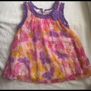 Girls butterfly print top