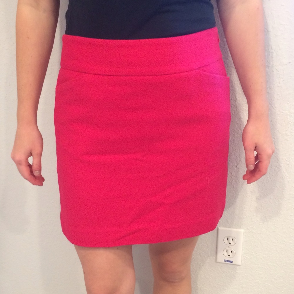 Hot Pink Skirt - LOFT