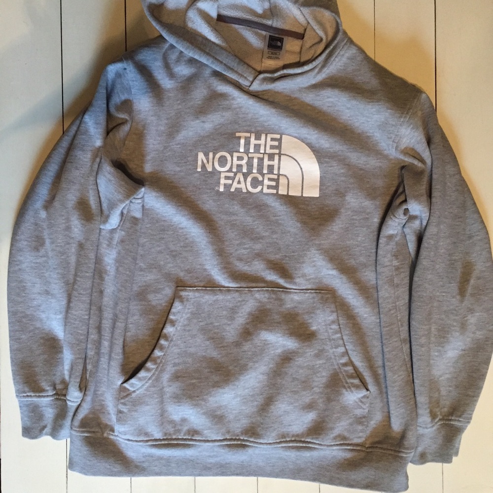 Gray North Face Hoodie Size XL