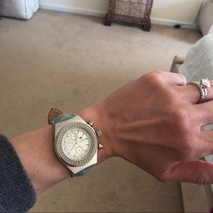 Ladies TechnoMarine Strap Watch w/ Diamond Bezel