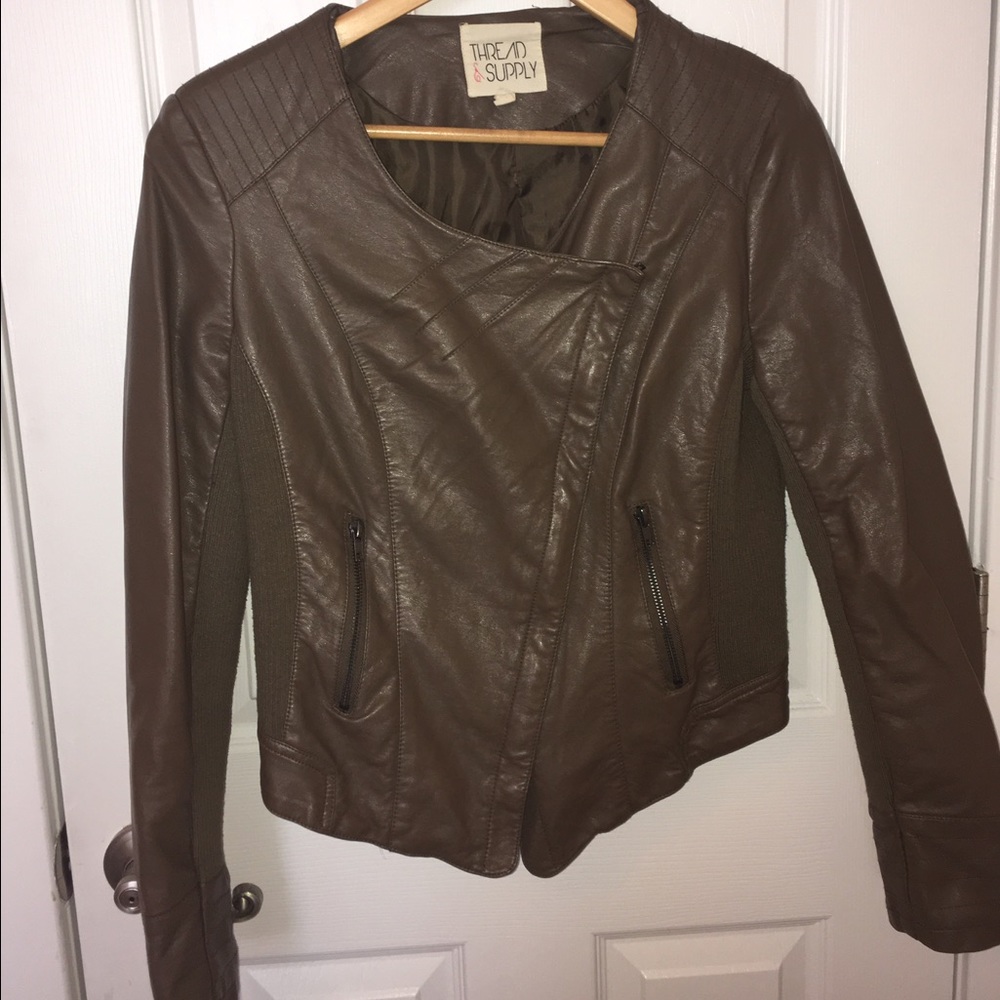 Vegan Leather Moto Jacket